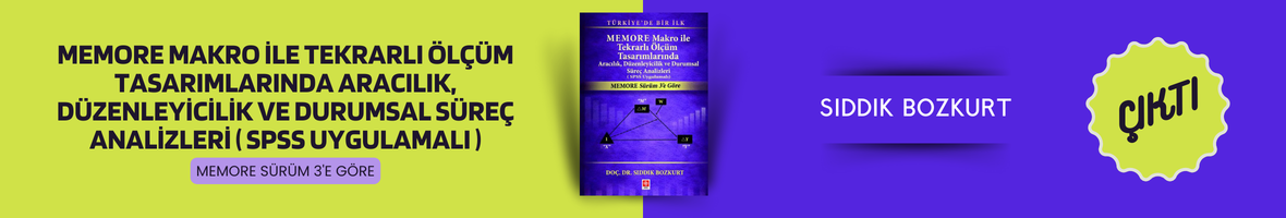 Memore Makro ile Tekrarlı Ölçüm Tasarımlarında Aracılık, Düzenleyicilik ve Durumsal Süreç Analizleri