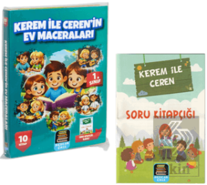 1. Sınıf Okuma Seti Kerem İle Ceren Ev Maceraları 10 Kitap + Soru Kitapçığı İlaveli