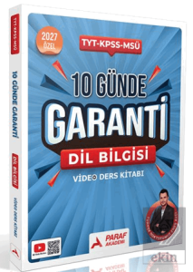 10 Günde Garanti Dil Bilgisi Video Ders Kitabı