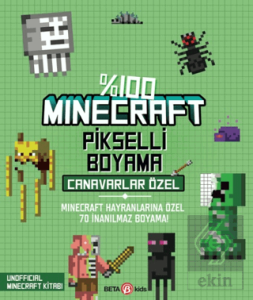 %100 Minecraft Pikselli Boyama - Canavarlar Özel