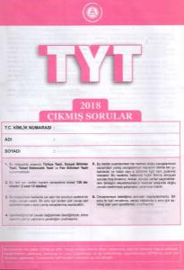 2018 TYT Tıpkı Basım ÖSYM Orjinal Soruları
