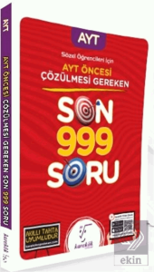 2021 Sözel Öğrencileri İçin AYT Öncesi Çözülmesi G