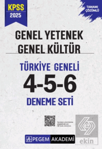 2025 KPSS Genel Yetenek Genel Kültür Tamamı Çözümlü Türkiye Geneli 4-5-6 (3lü Deneme Seti)