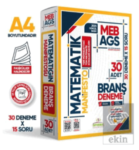 2025 MEB AGS Matematik Manifesto Branş Denemesi 30lu Fasikül Seti Özgün Dijital Çözümlü