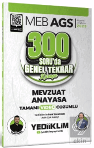 2025 MEB AGS Mevzuat Anayasa 300 Soruda Tamamı Video Çözümlü Genel Tekrar Kamp