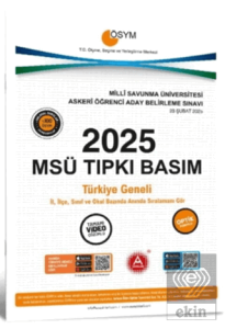 2025 MSÜ Çıkmış Sorular Tıpkı Basım