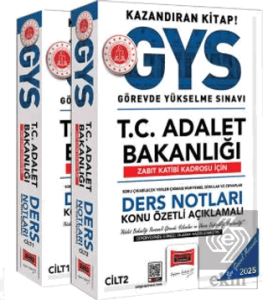2025 T.C Adalet Bakanlığı Zabıt Katibi Kadrosu İçin Ders Notları (2 Cilt)
