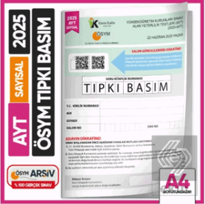 2025 YKS-AYT Sayısal (SAY) ÖSYM Tıpkı Basım Çıkmış Soru Deneme Kitapçığı
