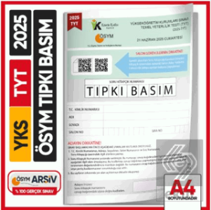 2025 YKS-TYT ÖSYM Tıpkı Basım Çıkmış Soru Kitapçığı (Video Çözümlü Türkiye Geneli)