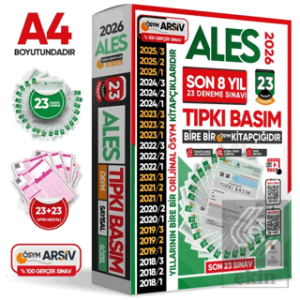 2026 ALES ÖSYM Tıpkı Basım EN EKONOMİK Çıkmış Soru 23lü Deneme Paketi Video/PDF Çözüm Türkiye Geneli