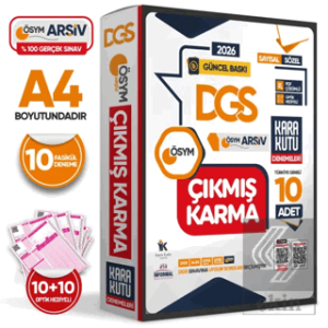 2026 DGS ÖSYM Çıkmış Soru Karma Kara Kutu Türkiye Geneli D.Çözümlü 10lu SAYISAL-SÖZEL Deneme PAKETİ