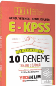 2026 E-KPSS Genel Yetenek Genel Kültür Tüm Adaylar İçin Tamamı Çözümlü 10 Deneme