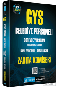 2026 GYS Belediye Personeli Görevde Yükselme Sınavlarına Hazırlık Konu Anlatımlı Soru Bankası Zabıta Komiseri