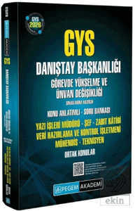 2026 GYS Danıştay Başkanlığı Ortak Konular Konu Anlatımlı Soru Bankası Görevde Yükselme