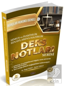 2026 HMGS Hakimlik HUKAL Borçlar Hukuku Genel Hükümler Ders Notları
