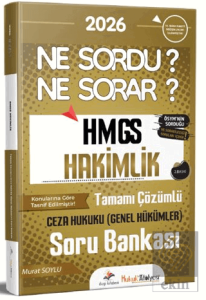 2026 Hukuk Atölyesi HMGS Hakimlik Ne Sordu Ne Sorar Ceza Hukuku Genel Hükümler Tamamı Çözümlü Soru Bankası