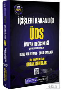 2026 İçişleri Bakanlığı ÜDS Ünvan Değişikliği Sınavlarına Hazırlık Konu Anlatımlı Soru Bankası Tüm Ünvanlar İçin Ortak Konular