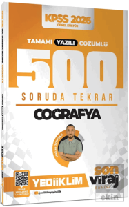 2026 KPSS AGS Son Viraj Serisi Coğrafya Tamamı Yazılı Çözümlü 500 Soruda Genel Tekrar Kampı