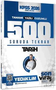 2026 KPSS AGS Son Viraj Serisi Tarih Tamamı Yazılı Çözümlü 500 Soruda Genel Tekrar Kampı