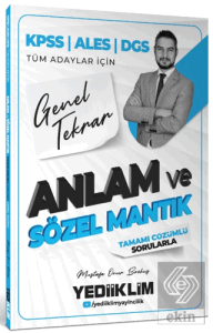 2026 KPSS ALES DGS Tüm Adaylar İçin Anlam ve Sözel Mantık Tamamı Çözümlü Sorularla Genel Tekrar