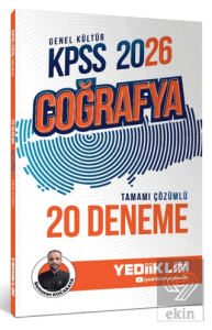 2026 KPSS Genel Kültür Coğrafya Tamamı Çözümlü 20 Deneme