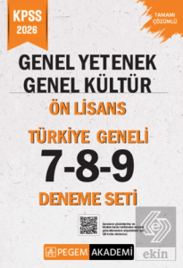 2026 KPSS Genel Yetenek Genel Kültür Lise-Ön Lisans Tamamı Çözümlü Türkiye Geneli 7-8-9 (3lü Deneme Seti)