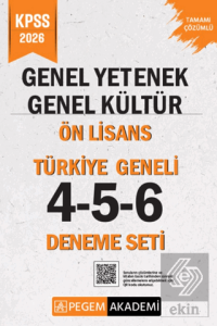 2026 KPSS Genel Yetenek Genel Kültür Ön Lisans Tamamı Çözümlü Türkiye Geneli 4-5-6 (3lü Deneme Seti)