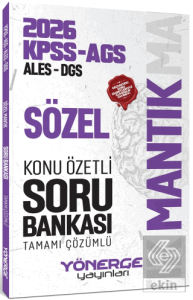 2026 KPSS MEB-AGS ALES DGS Sözel Mantık Konu Özetli Soru Bankası