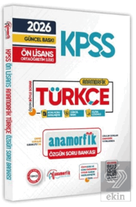 2026 KPSS Ön Lisans/Ortaöğretim Türkçe ANAMORFİK TEK KİTAP Özgün Soru Bankası Dijital Çözümlü