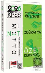 2026 KPSS Ortaöğretim Ön Lisans Motto Serisi Coğrafya Özet Ders Notu