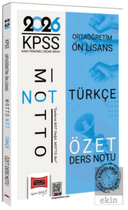 2026 KPSS Ortaöğretim Ön Lisans Motto Serisi Türkçe Özet Ders Notu