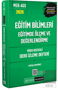 2026 MEB AGS Eğitim Bilimleri Eğitimde Ölçme ve Değerlendirme Video Destekli Ders İzleme Defteri