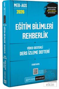 2026 MEB AGS Eğitim Bilimleri Rehberlik Video Destekli Ders İzleme Defteri