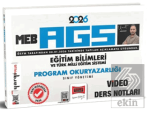 2026 MEB-AGS Eğitim Bilimleri ve Türk Milli Eğitim Sistemi Program Okuryazarlığı Sınıf Yönetimi Video Ders Notları
