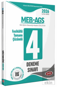 2026 MEB-AGS Fasiküllü Tamamı Çözümlü 4 Deneme Sınavı