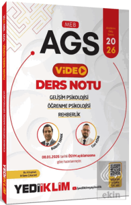 2026 MEB-AGS Gelişim Psikolojisi, Öğrenme Psikolojisi ve Rehberlik Video Anlatımlı Ders Notu