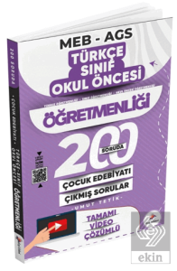 2026 MEB AGS ÖABT 200 Soruda Çocuk Edebiyatı Türkçe, Sınıf, Okul Öncesi Öğretmenliği Tamamı Video Çözümlü Son 13 Yıl Çıkmış Sorular