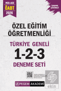 2026 MEB AGS ÖABT Özel Eğitim Öğretmenliği Tamamı Çözümlü Türkiye Geneli 1-2-3 (3lü Deneme Seti)