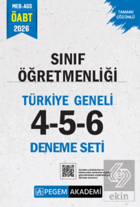 2026 MEB AGS ÖABT Sınıf Öğretmenliği Tamamı Çözümlü Türkiye Geneli 4-5-6 (3lü Deneme Seti)