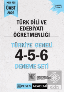 2026 MEB AGS ÖABT Türk Dili ve Edebiyatı Öğretmenliği Tamamı Çözümlü Türkiye Geneli 4-5-6 (3lü Deneme Seti)