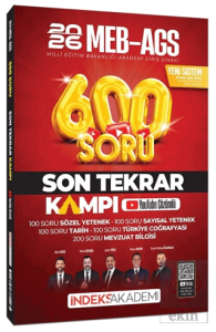 2026 MEB-AGS Son Tekrar Kampı 600 Soru Bankası Youtube Video Çözümlü
