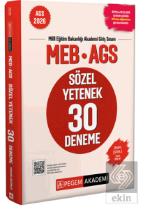 2026 MEB AGS Sözel Yetenek 30 Deneme Tamamı Çözümlü