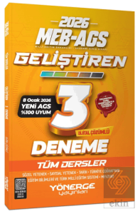 2026 MEB-AGS Tüm Dersler Geliştiren 3 Deneme