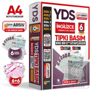 2026 YDS İngilizce ÖSYM Tıpkı Basım Çıkmış Soru 6lı Deneme Paketi Video/PDF Çözümlü Türkiye Geneli