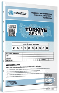 2026 YKS TYT Türkiye Geneli Ünikazan Deneme Sınavı Çözümlü