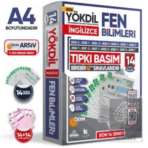 2026 YÖKDİL İngilizce FEN BİLİMLERİ ÖSYM Çıkmış Soru Tıpkı Basım Deneme Paketi 14lü Türkiye Geneli
