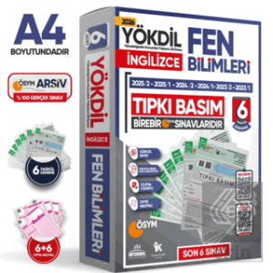 2026 YÖKDİL İngilizce FEN BİLİMLERİ ÖSYM Çıkmış Soru Tıpkı Basım Deneme Paketi 6lı Türkiye Geneli