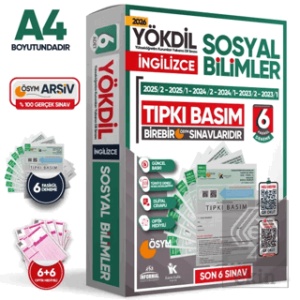 2026 YÖKDİL İngilizce SOSYAL BİLİMLER ÖSYM Çıkmış Soru Tıpkı Basım Deneme Paketi 6lı Türkiye Geneli