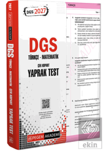 2027 DGS Türkçe-Matematik Çek Kopart Yaprak Test