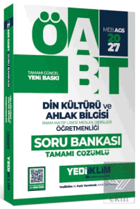 2027 MEB AGS ÖABT Din Kültürü Ve Ahlak Bilgisi Öğretmenliği Tamamı Çözümlü Soru Bankası
